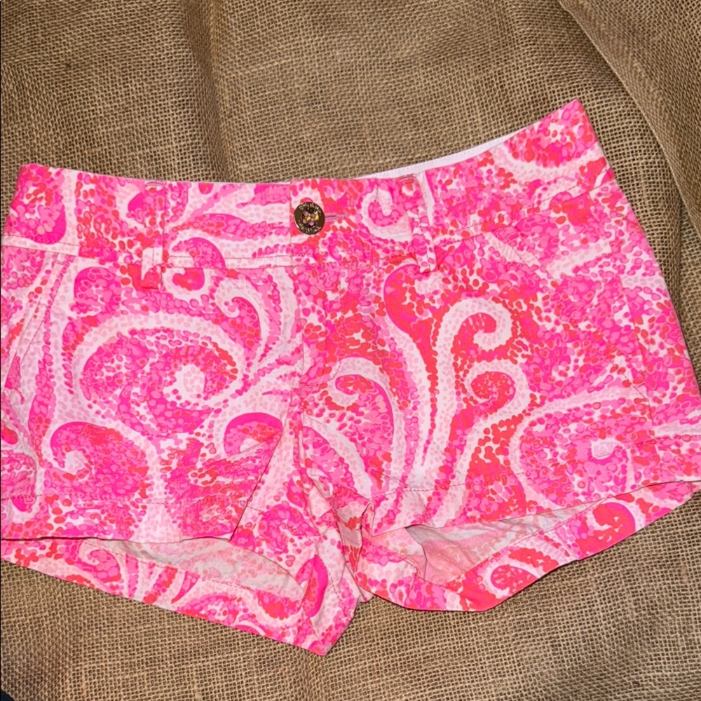 EUC Lilly Pulitzer Walsh Vibrant Pink Shorts